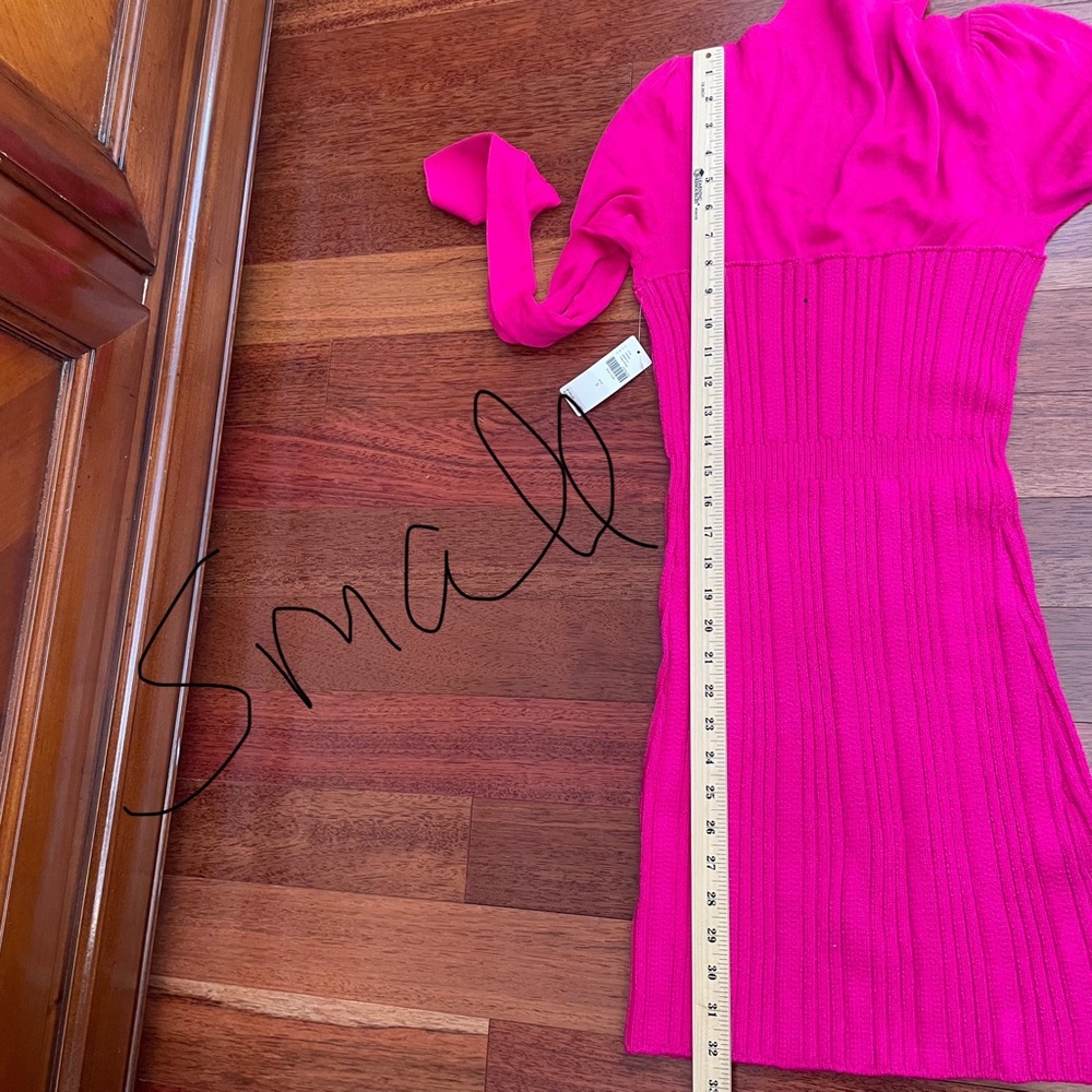 Anthropologie hot pink Long Sleeve sweater Dress multiple sizes - Picture 14 of 15